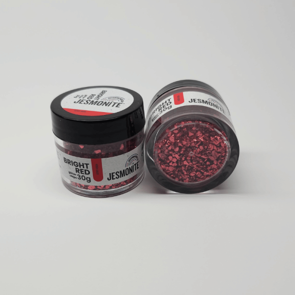 Glitzerchips 30g - Bright Red - Leuchtendes Rot